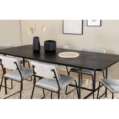 Uno Spisebordssæt - Sort og Lysegrå