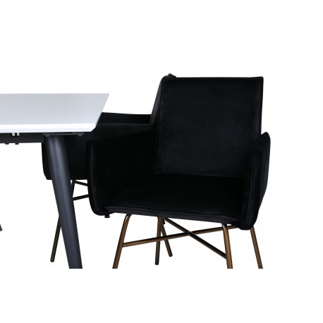 Jimmy Spisebordssæt - Sort og Hvid