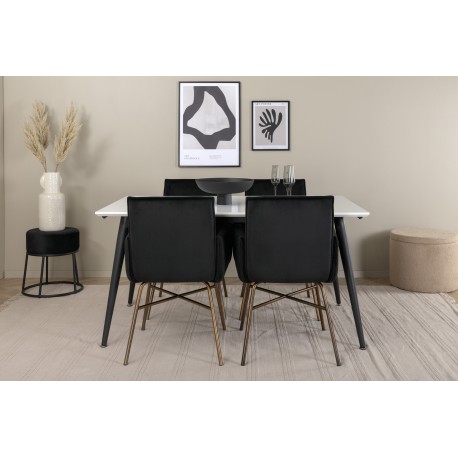 Jimmy Spisebordssæt - Sort og Hvid