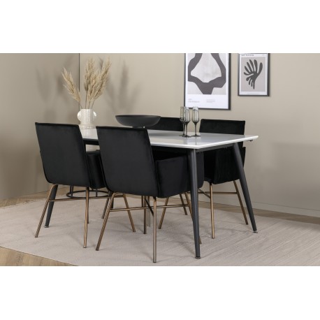 Jimmy Spisebordssæt - Sort og Hvid