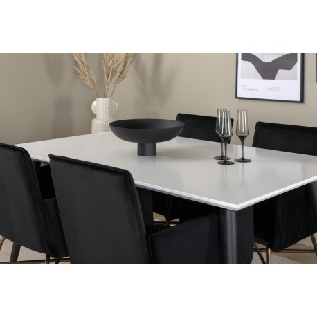 Jimmy Spisebordssæt - Sort og Hvid