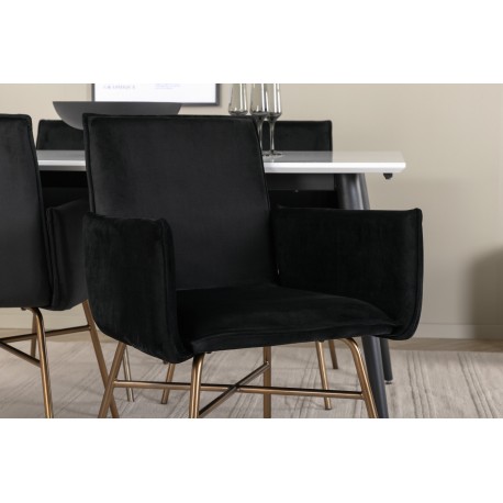 Jimmy Spisebordssæt - Sort og Hvid