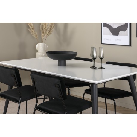 Jimmy Spisebordssæt - Sort og Hvid