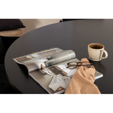 Copenhagen Rundt Spisebordssæt - Sort og Kobber