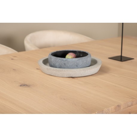 Slider t Spisebordssæt - Beige, Sort og Natur og Hvid