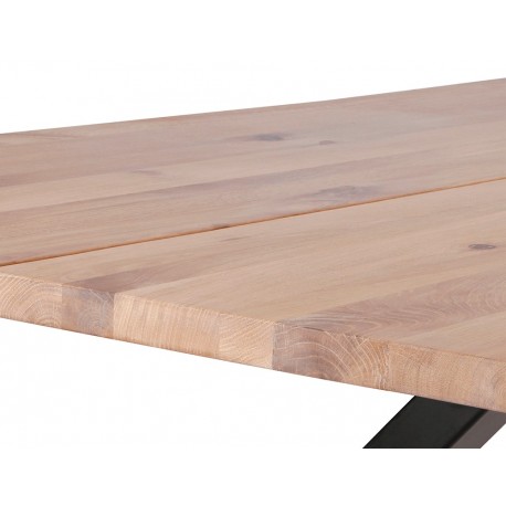 Westwood plankebord 200x95 - Hvidolieret egetræ/Sort