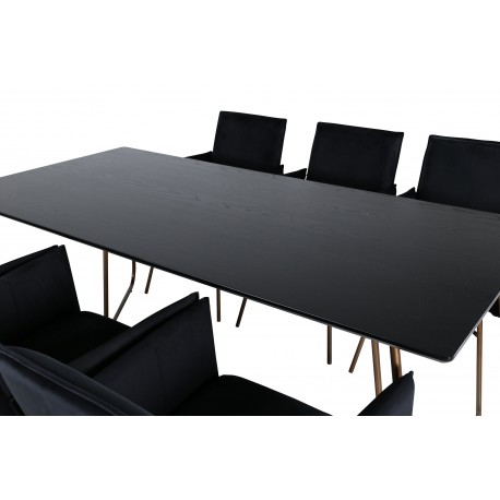 Petra Spisebordssæt - Sort og Kobber