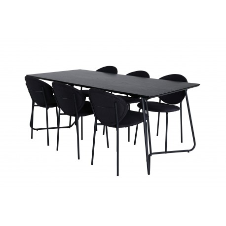 Petra Spisebordssæt - Sort