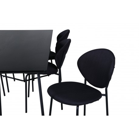 Petra Spisebordssæt - Sort