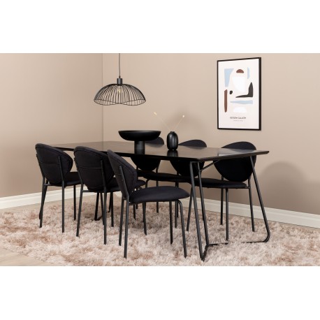 Petra Spisebordssæt - Sort