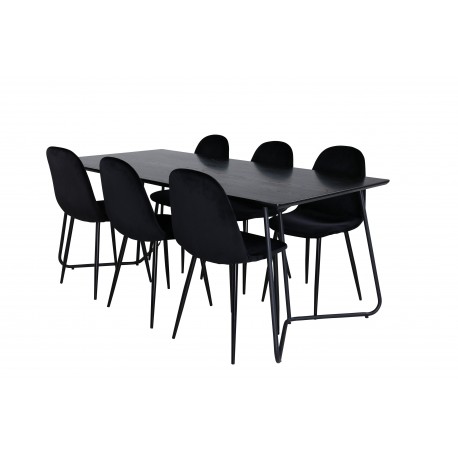 Petra Spisebordssæt - Sort