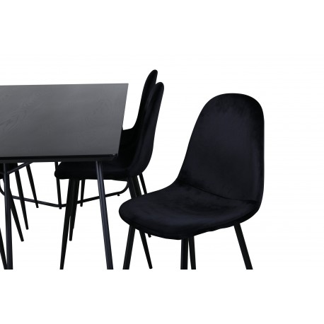 Petra Spisebordssæt - Sort