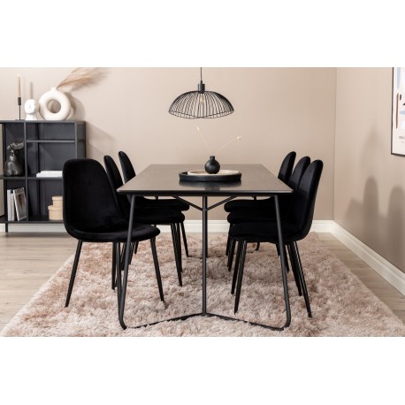 Petra Spisebordssæt - Sort