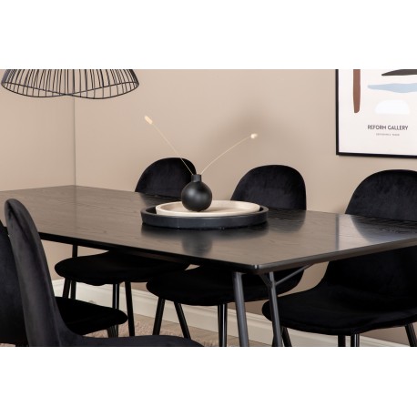 Petra Spisebordssæt - Sort