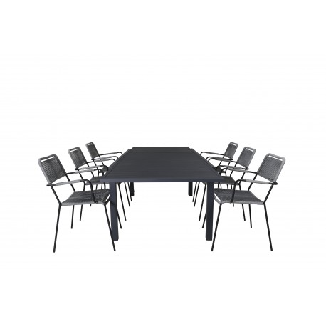 Marbella t Loungesæt - Havemøbelsæt - Sort,Grå