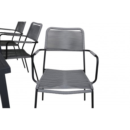 Marbella t Loungesæt - Havemøbelsæt - Sort,Grå