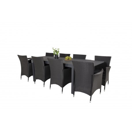 Marbella t Loungesæt - Havemøbelsæt - Sort