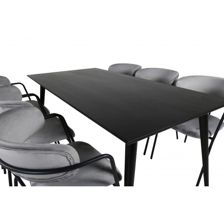 Dipp Spisebordssæt - Sort og Grå