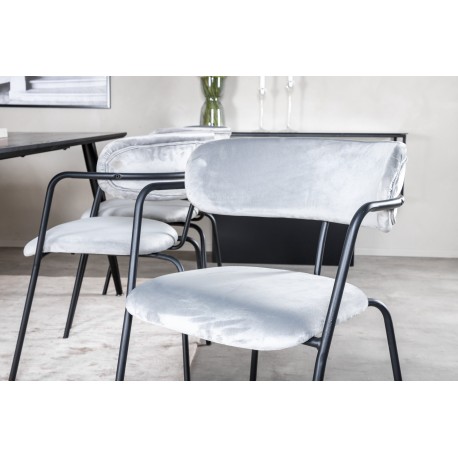 Dipp Spisebordssæt - Sort og Grå