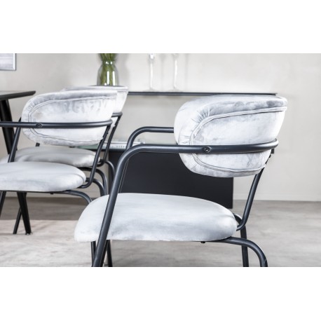 Dipp Spisebordssæt - Sort og Grå