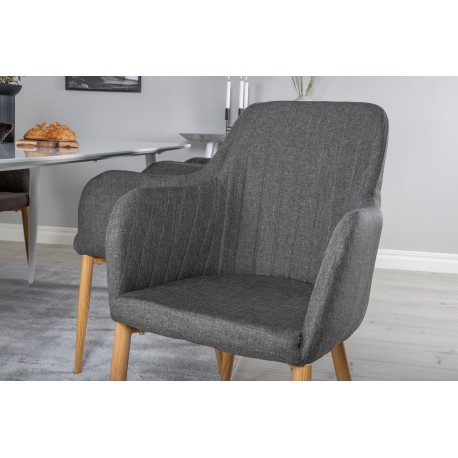 Polar Spisebordssæt - Mørkegrå, Natur og Hvid