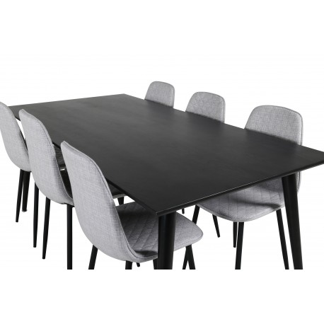 Dipp Spisebordssæt - Sort og Grå