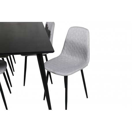 Dipp Spisebordssæt - Sort og Grå