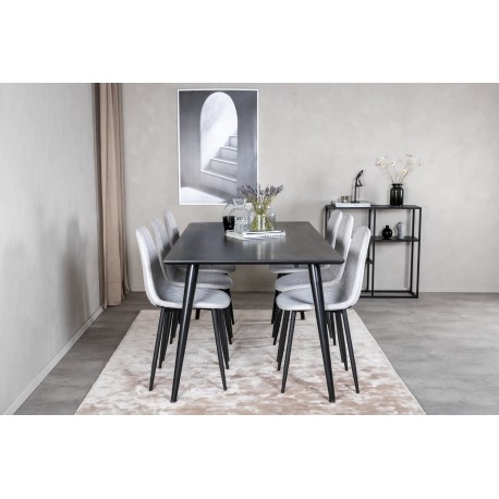 Dipp Spisebordssæt - Sort og Grå