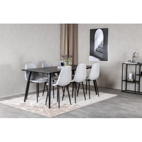 Dipp Spisebordssæt - Sort og Grå