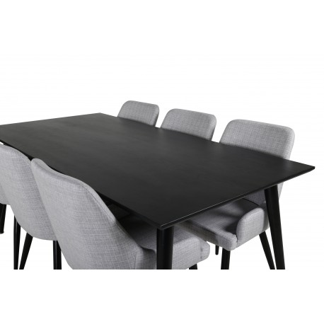 Dipp Spisebordssæt - Sort og Lysegrå