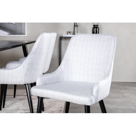 Dipp Spisebordssæt - Sort og Lysegrå