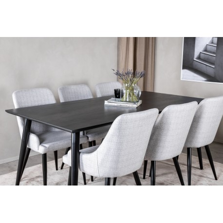 Dipp Spisebordssæt - Sort og Lysegrå