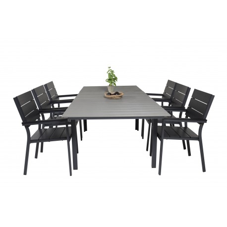 Levels t Loungesæt - Havemøbelsæt - Sort,Grå