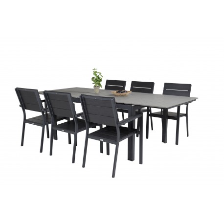 Levels t Loungesæt - Havemøbelsæt - Sort,Grå