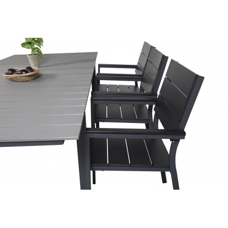 Levels t Loungesæt - Havemøbelsæt - Sort,Grå