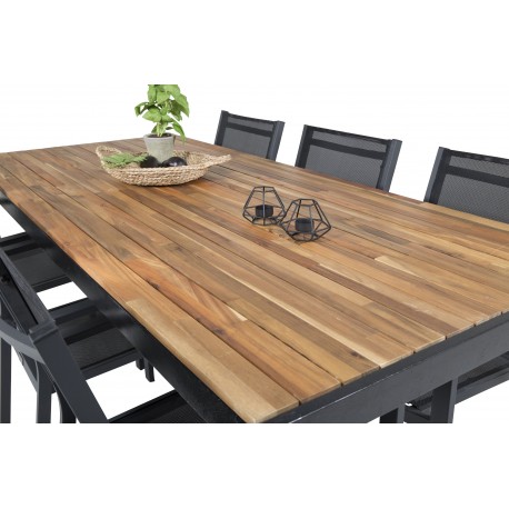 Bois Loungesæt - Havemøbelsæt - Sort,Natur