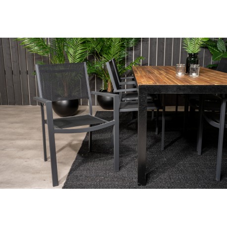 Bois Loungesæt - Havemøbelsæt - Sort,Natur