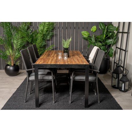 Bois t Loungesæt - Havemøbelsæt - Sort,Natur