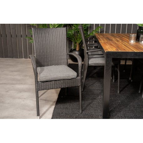 Bois t Loungesæt - Havemøbelsæt - Sort,Natur