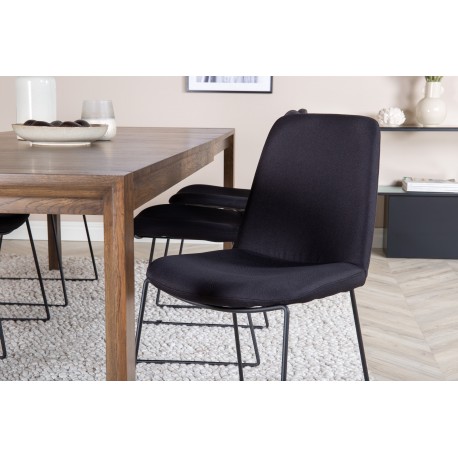 Slider Spisebordssæt - Sort og Natur