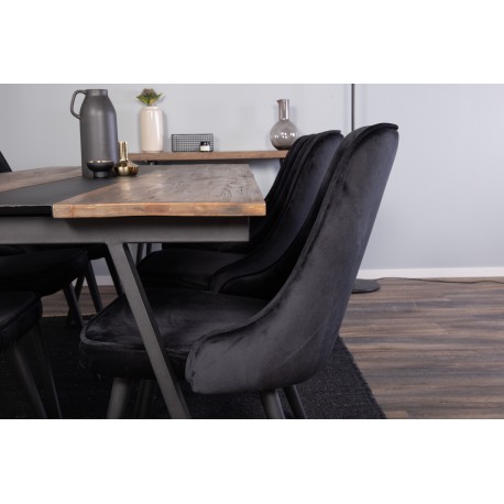 Jakarta t Spisebordssæt - Sort og Natur