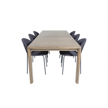 Slider t Spisebordssæt - Sort og Natur