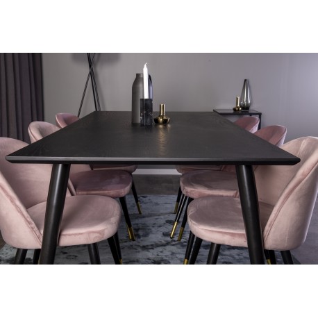 Dipp Spisebordssæt - Sort og Messing og Pink