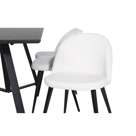 Marina Spisebordssæt - Beige og Sort