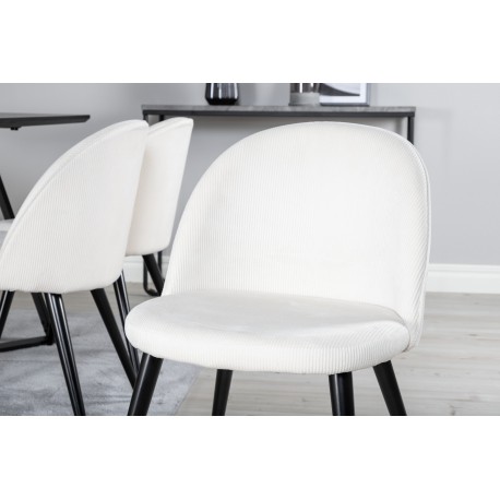 Marina Spisebordssæt - Beige og Sort