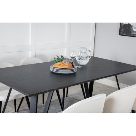 Marina Spisebordssæt - Beige og Sort