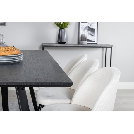 Marina Spisebordssæt - Beige og Sort