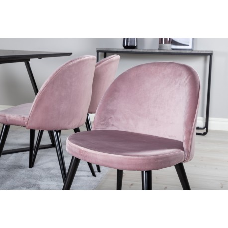 Marina Spisebordssæt - Sort og Pink