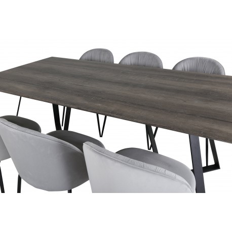 Marina Spisebordssæt - Sort og Grå