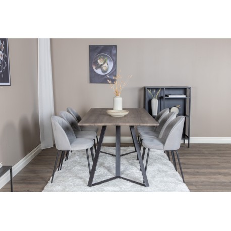 Marina Spisebordssæt - Sort og Grå